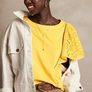 NEW Eyelet Flutter Sleeves Size XS